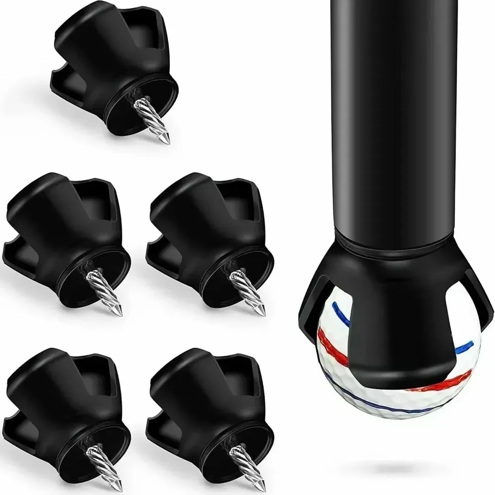 1Pc Golf Ball Retriever Clamp - Petal Shape Screw-On Putter Golfing Accessory