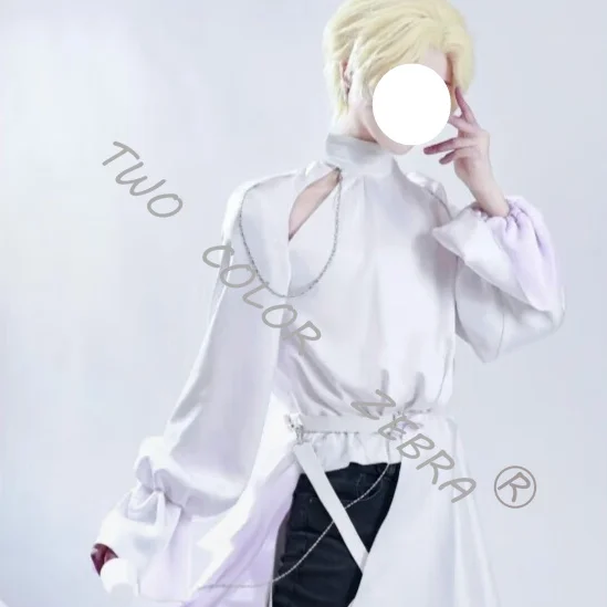 Picture 5: Luka Cosplay Costume Anime Alien Stage R5 Wig Stylish Black-and-White for Role-Play Events Themed Parties Full Set Roleplay