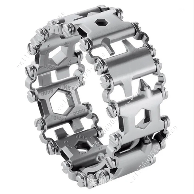 Multifunctional bracelet Outdoor tools Field survival 29-in-1 combination tool Simple stainless steel bracelet Multi-color