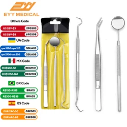 Outils de livres dentaires en acier inoxydable, soins bucco-dentaires, dissolvant de miroir Chev, tartre des dents, kit de livres cliniques pour dentiste