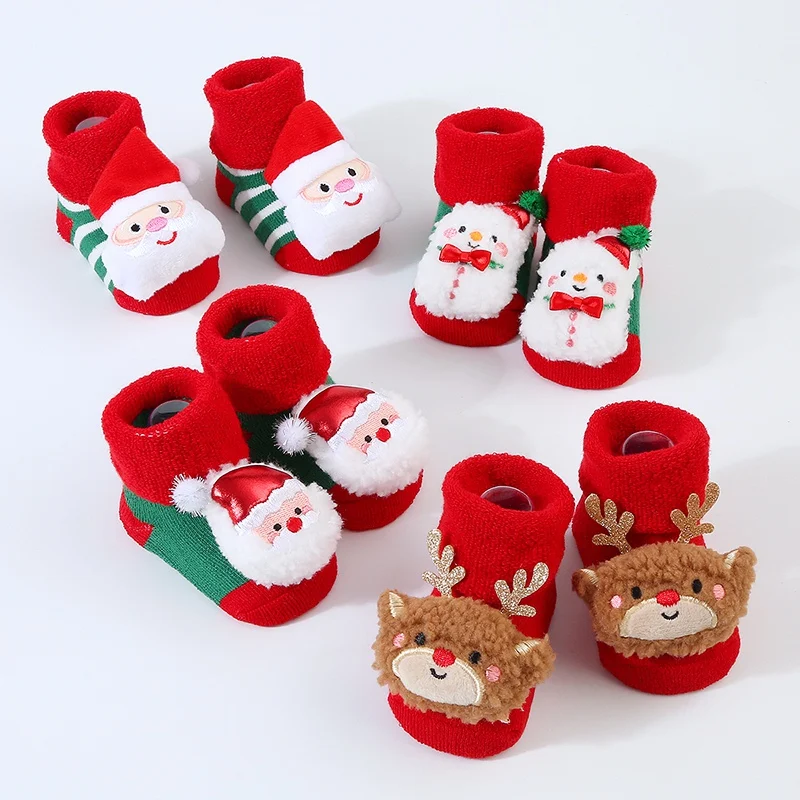 Autumn Winter High Quality Thicken Cartoon Comfort Cotton Newborn Socks Kids Boy New Born Baby Girl Non-skid  Socks For 0-3Y