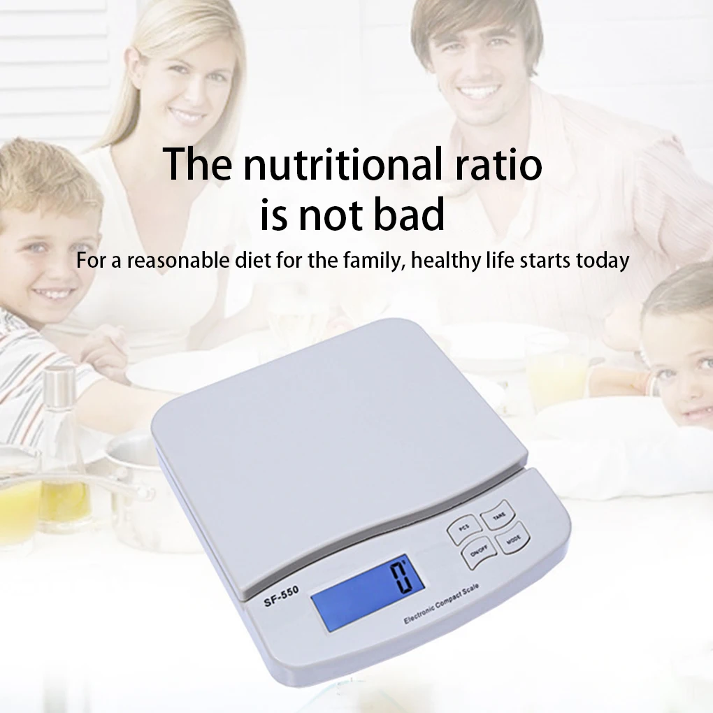 

25kg/1g Electronic Compact Scale LED Kitchen Home Weighing Measuring