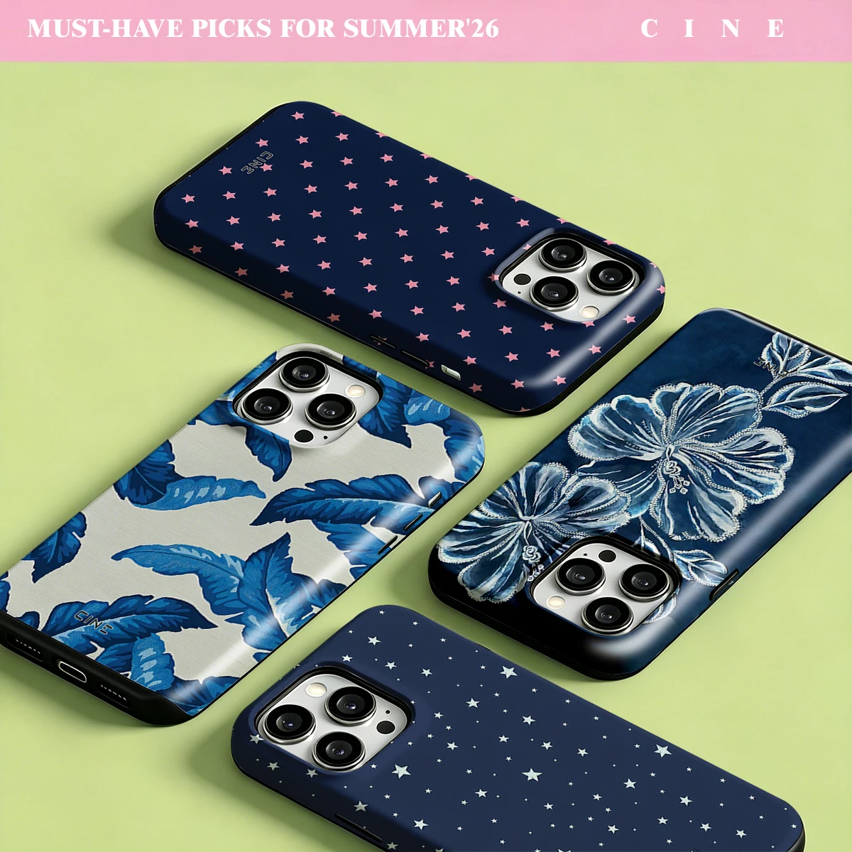 Funda para Teléfono Cine Navy Blue Star Glossy HD para iPhone 17 16 15 14 Plus 13 Pro Max, Compatible con Magsafe, 2 en 1