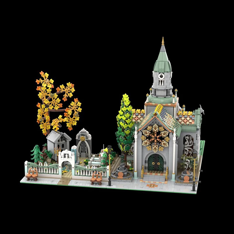 4468pcs MOC Elven Temple The Last Alliance - Rivendell Modification Modular Buildings Model Building Blocks Architecture Art