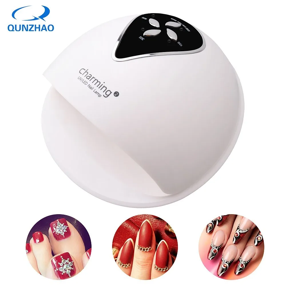 

Nail Lamp Charming2 Led Lamp 48W Switch 24 LEDs For Nails Ultraviolet Lamp Vernis Gel Nail Tool SUN Nail Dryer