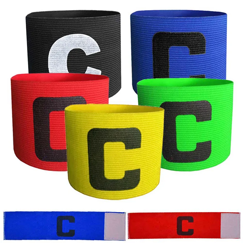 Soccer Basketball Flexible Adjustable Player Bands Fluorescent Captain Armband Football Match Armband BHD2