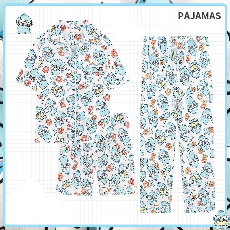 

3 шт./компл. женские пижамы с героями мультфильмов Ханйдон, повседневные удобные пижамы для девочек, домашняя одежда, студенческий осенний комплект одежды для сна, женская одежда для дома