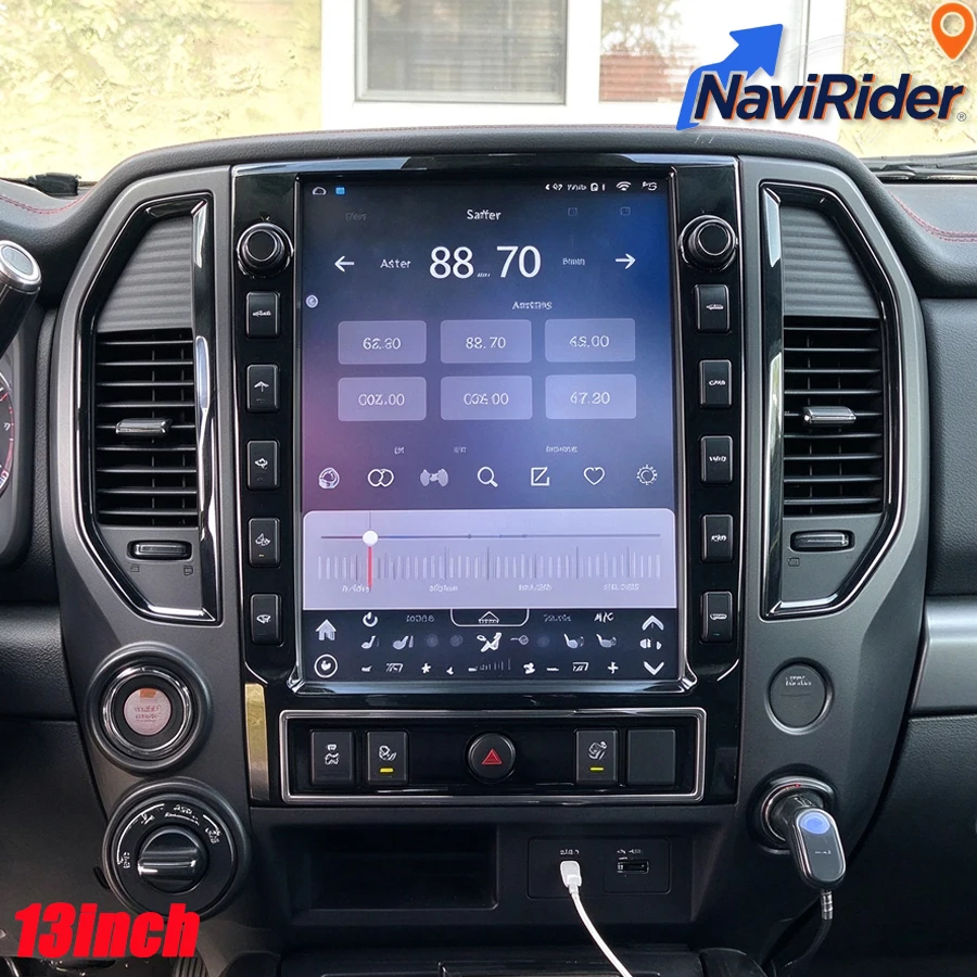 13inch Android Auto Wireless Carplay Stereo For Nissan Titan XD 2020-2024 Car GPS Multimedia Player Navigation Bluetooth 4G WiFi