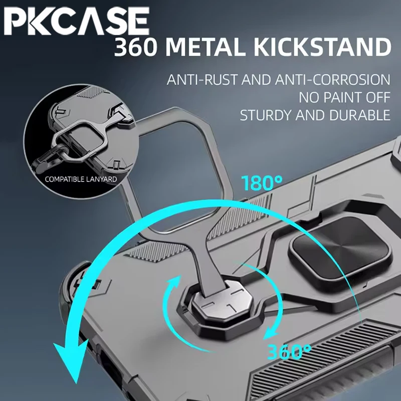 PKCASE للصدمات حلقة قوس جراب هاتف ل VIVO V60 V50 V40 S20 Y300 GT Y300t iQOO Z10 Turbo Pro Plus Z10x Neo 10R 10 غطاء