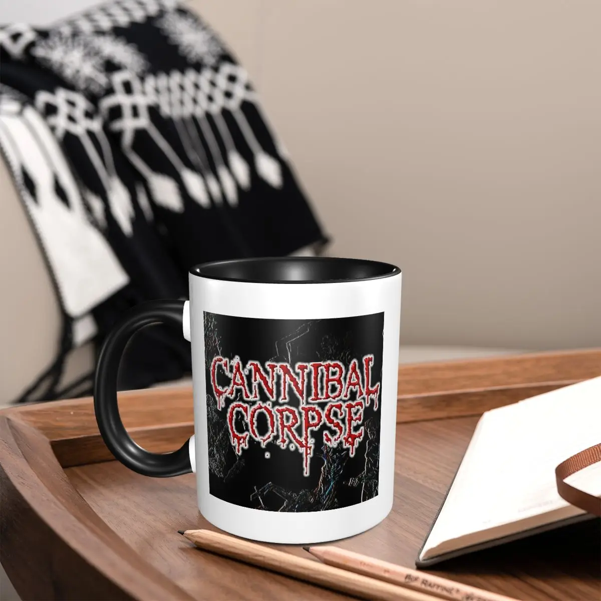 Cannibal Corpse Metal Skateboard Mug Funny Ceramic Coffee Cups Tea Mugs Milk Cup Drinkware Gifts for Woman Man