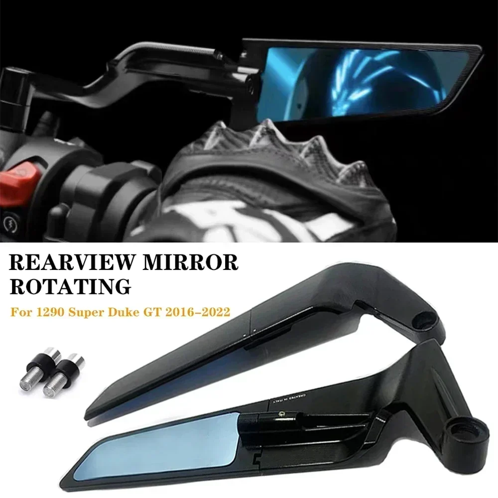 For 1290 Super Duke GT 2016-2022 New Motorcycle Accessories Mirrors Black Wind Wing Adjustable Rotating Rearview Mirror