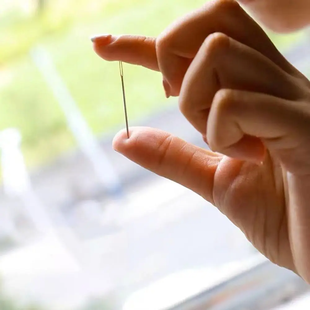 

100 шт. новая швейная игла разных размеров 22/24/26 # Хвостовая вышивка, ткань, игла для вышивки крестом, нержавеющая сталь, инструмент для рукоделия