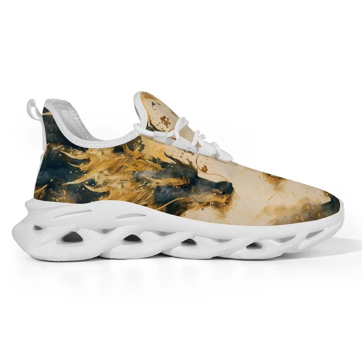 

Повседневные кроссовки для мужчин и женщин, большие дышащие кроссовки на плоской подошве с мягкой подошвой, спортивная обувь с круглым носком в тон летающего дракона