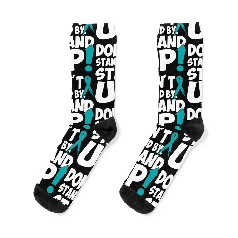 Don't Stand By - Stand Up! Socks Sports warm winter cartoon Socks Men Women's