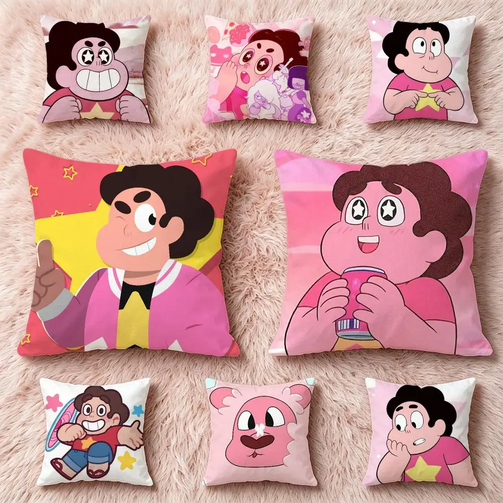 Anime Steven UniverseS Cushion Cover Pillow Short Plush Pillow Cute Simple Style For Living Room Bedroom Birthday Gift