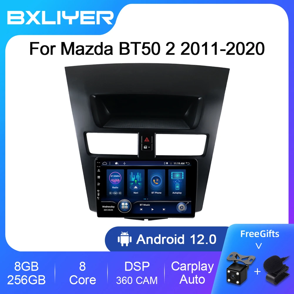 Carplay For Mazda BT-50 BT50 2 2011 - 2020 Car Radio Multimedia Video Player Navigation stereo GPS Android 12 No 2din 2 din dvd