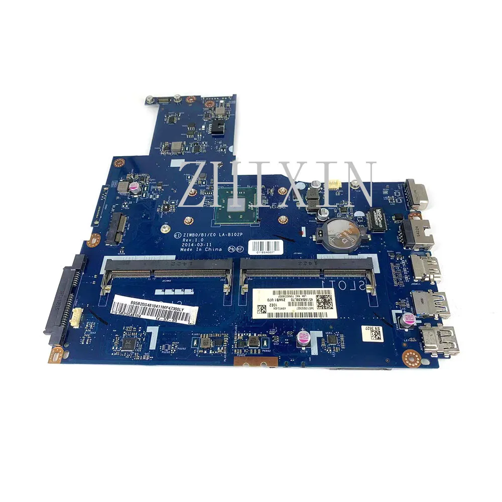 yourui For Lenovo B50-30 Laptop Motherboard With N2830/N2840 CPU PC3L DDR3L ZIWB0/B1/E0 LA-B102P Mainboard full test