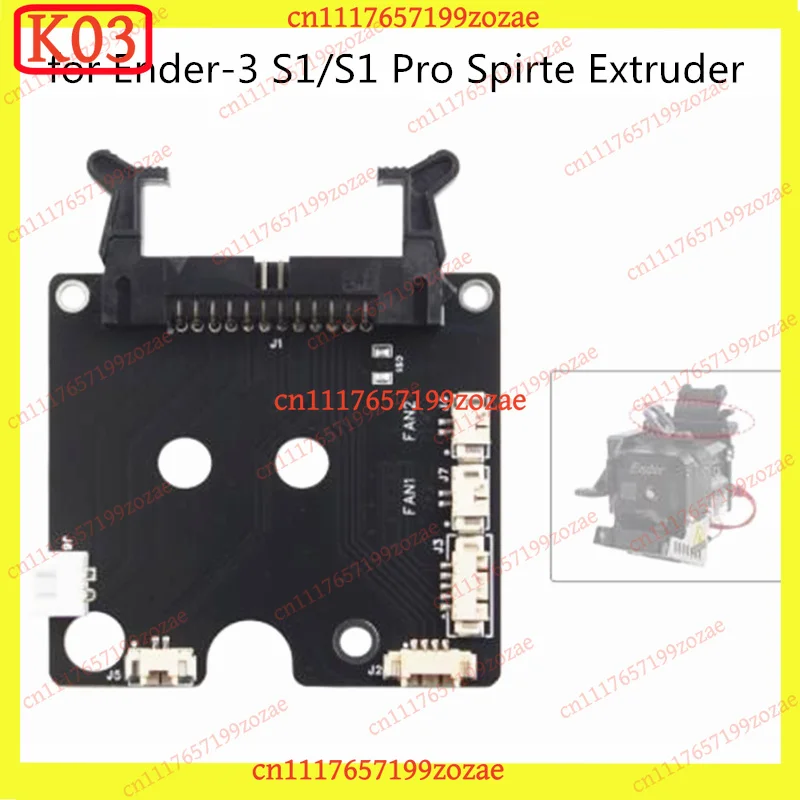 k3 Extruder Adapter Board for Creality Ender-3 S1 Sprite Hotend V1.1 PCB 6-Pin JST w/ 24V Heater & 12V Fan Port (Not S1 Pro)