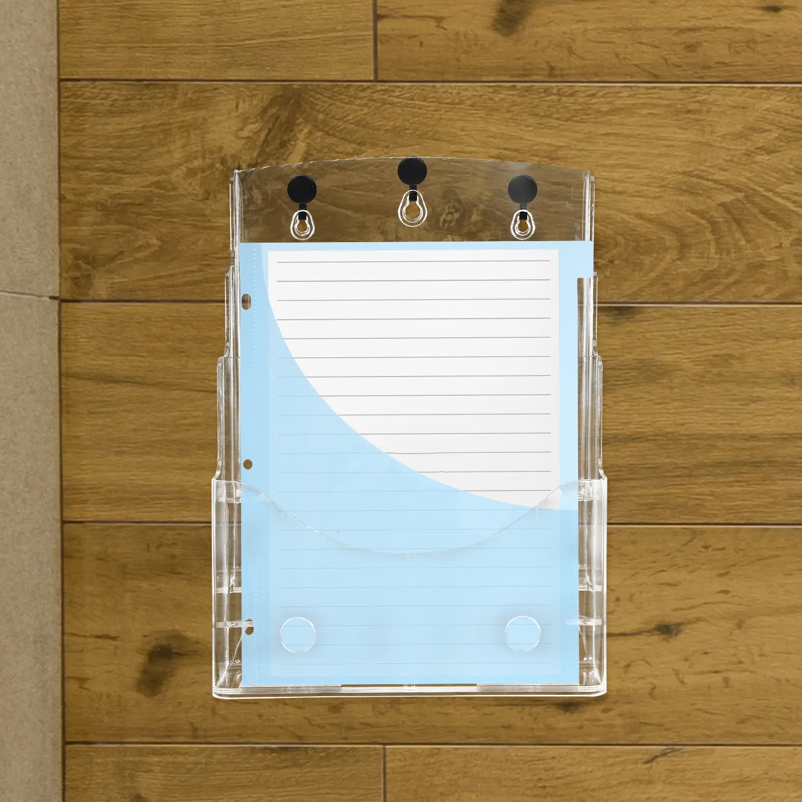 Acrylic Brochure Holder Display Stand Transparent Large Capacity Document Organizer for Desk Wall Mounted Pamphlet Magazine