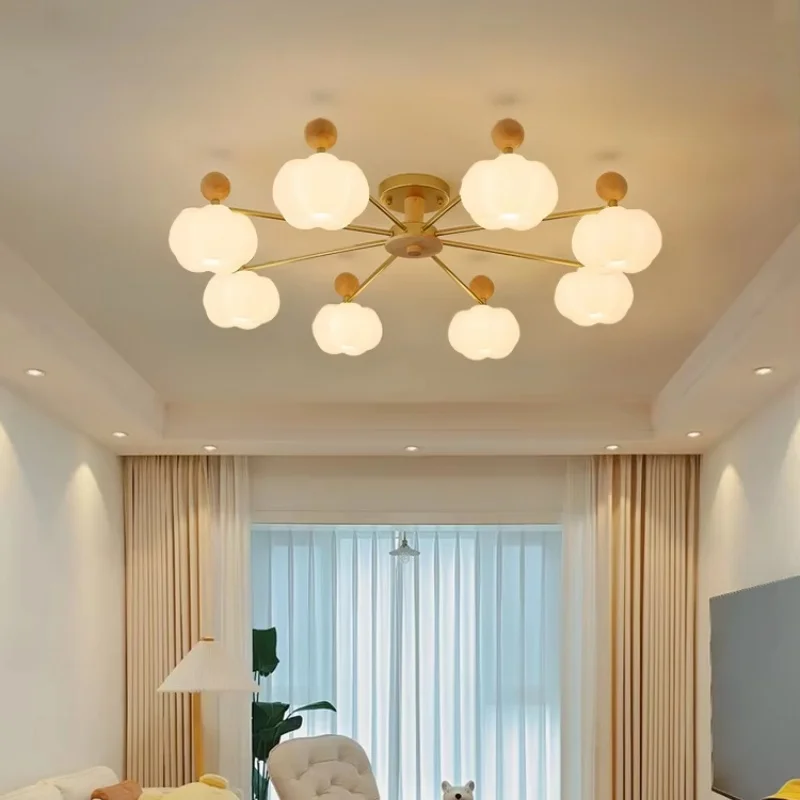 Nordic style pendant light living room main light simple modern atmospheric cotton light bedroom dining room lighting fixtures