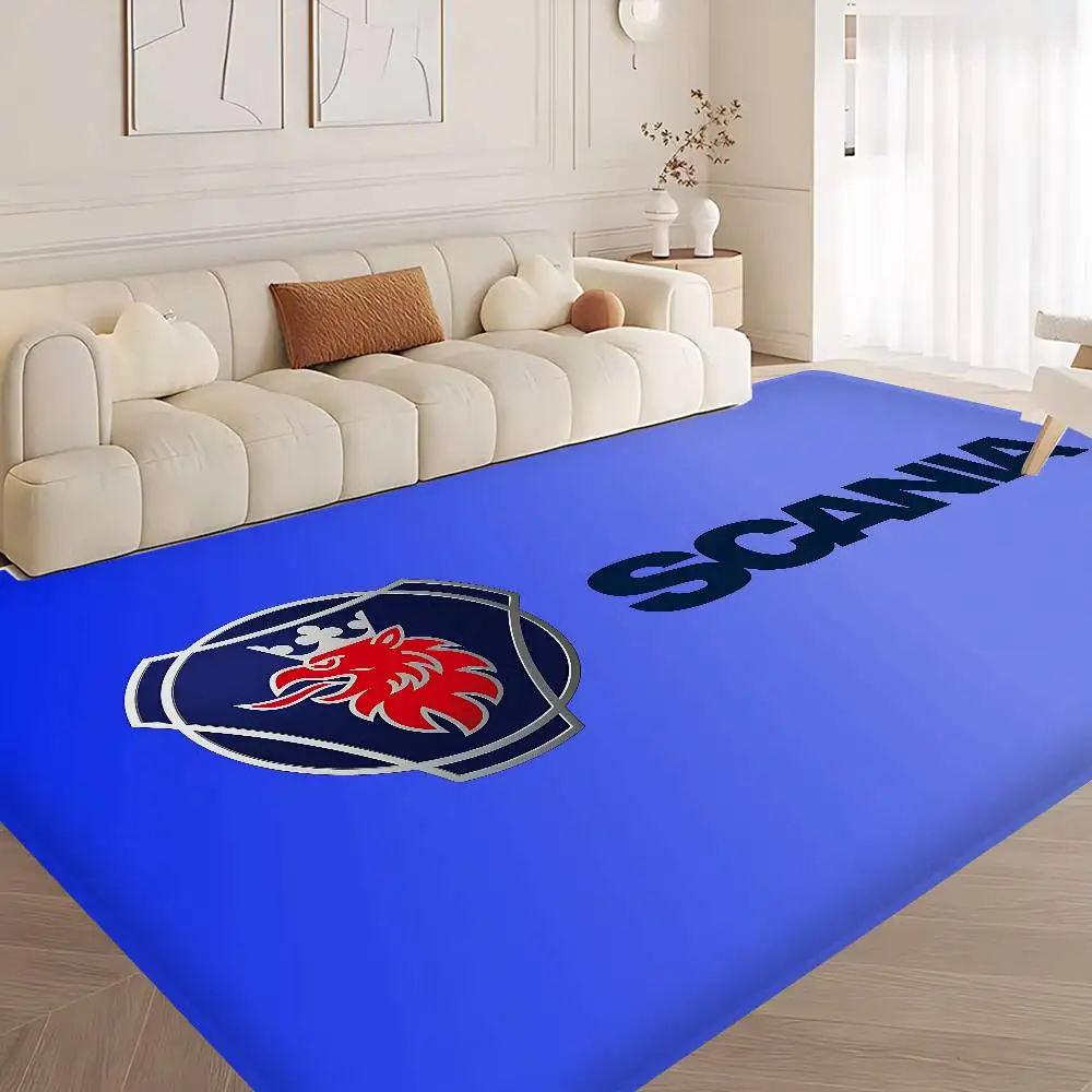 

S-Scania Logo Floor Mat Kids Room Bedroom Decoration Balcony Anti-Slip Doormat Living Room Welcome Rug