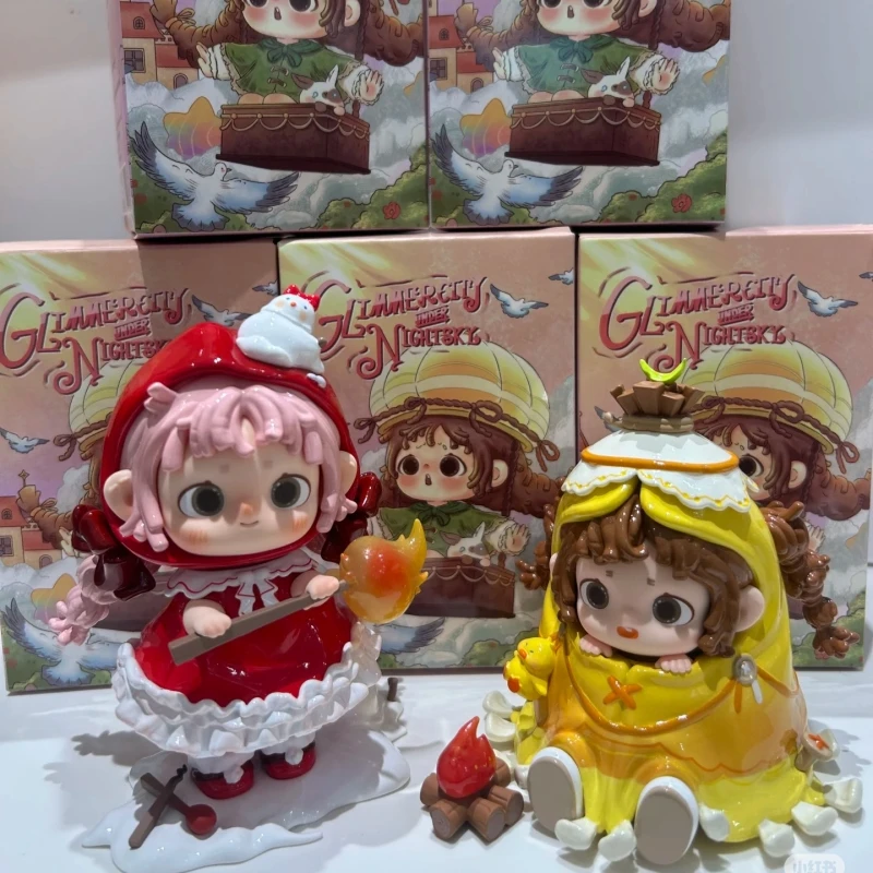 

Genuine Spot Fufu Night Shimmering City Series Blind Box Rolled Woolen Girl Mystery Box Ornament Handmade Model Birthday Gift