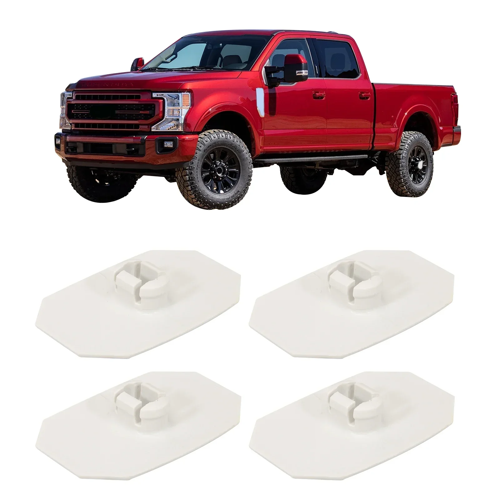 4 PCS White Rear Leaf Spring Insulator Bushing Inserts FL3Z-5586-B FL3Z5586B For 2015-2020 Ford F-150