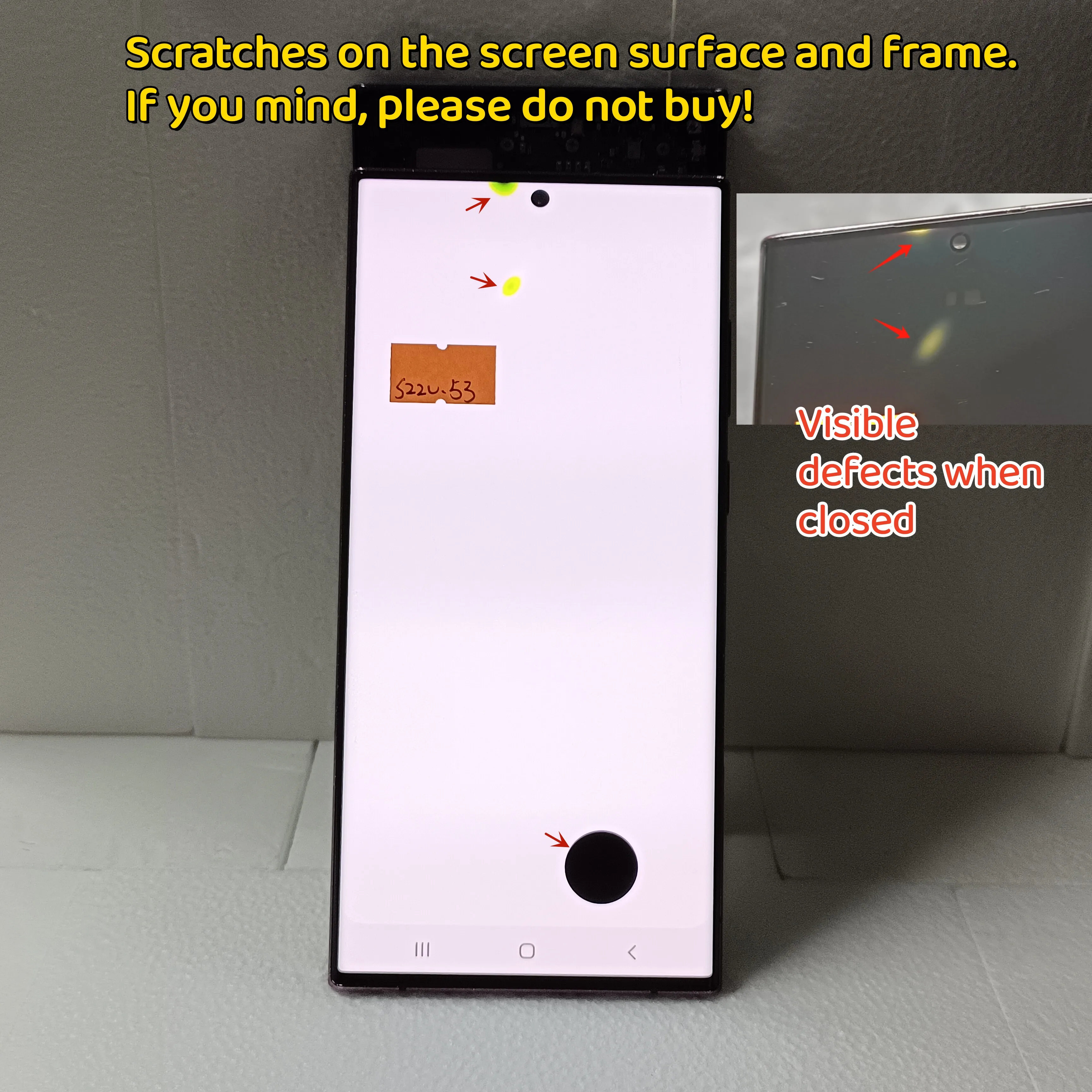 AAA+ Super AMOLED For Samsung Galaxy S22 Ultra 5G S908 S908B S908U LCD Touch Screen Digitizer For S22Ultra 5G LCD Display