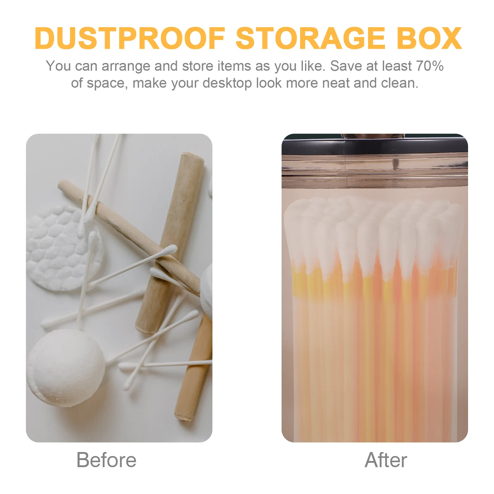 

4Pcs Cotton Ball Holder Organizer Compact Bathroom Jars Set for Makeup Accessories Storage Small Dispenser