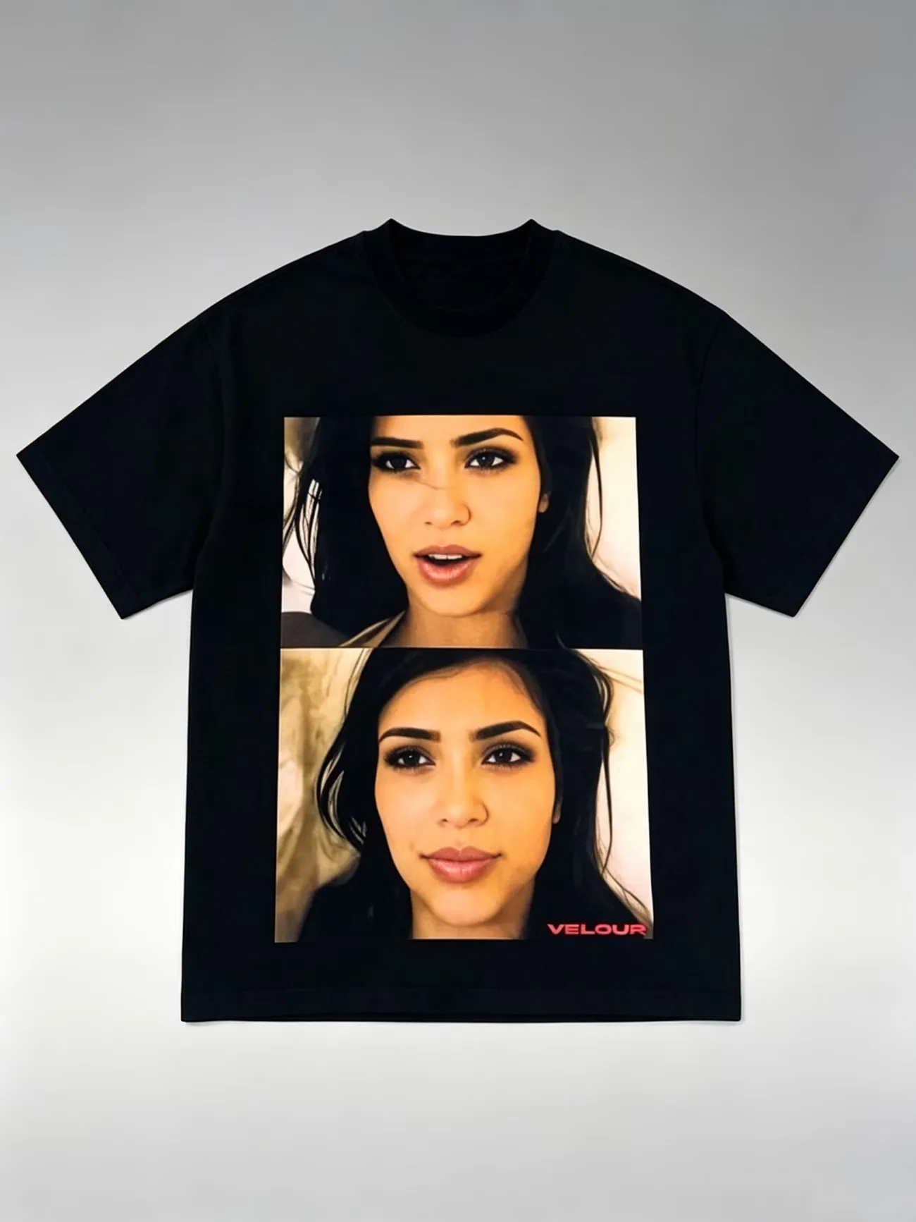 Retro Trend Portrait Character with Face Print Fashionable Streetwear T-Shirt for Men Women All Season Comfort Meme Gift Top Tee