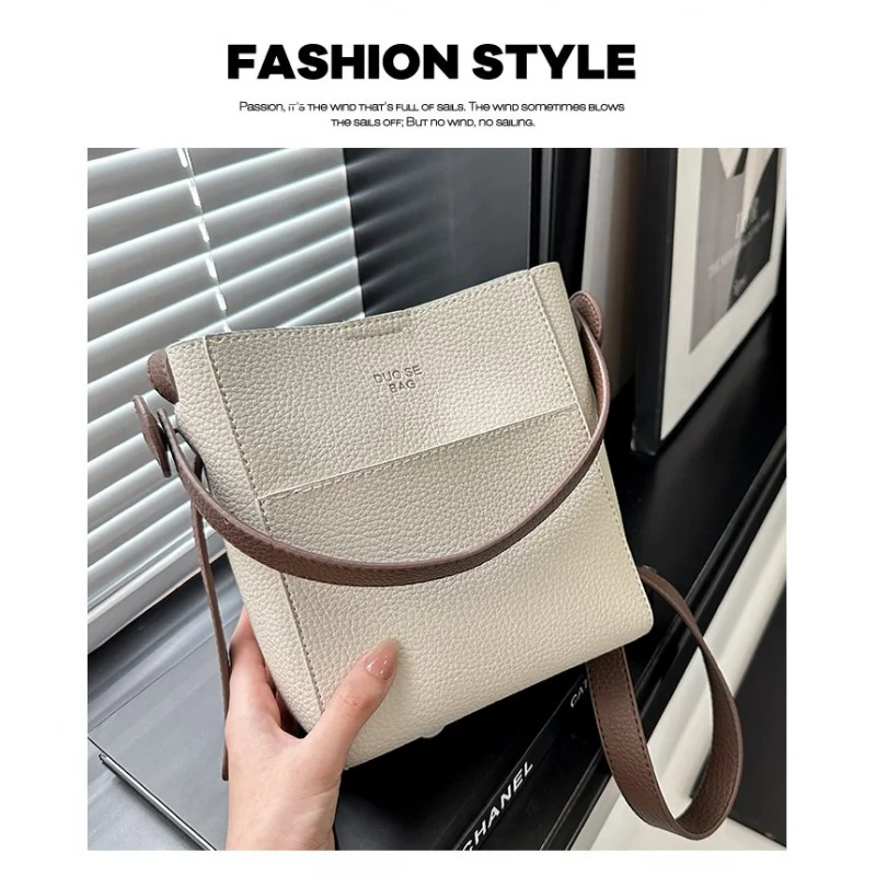 

Classic Designer Paris Fashion Messenger Bag For Women Large Capacity Solid Color Trendy Commuter Luxury