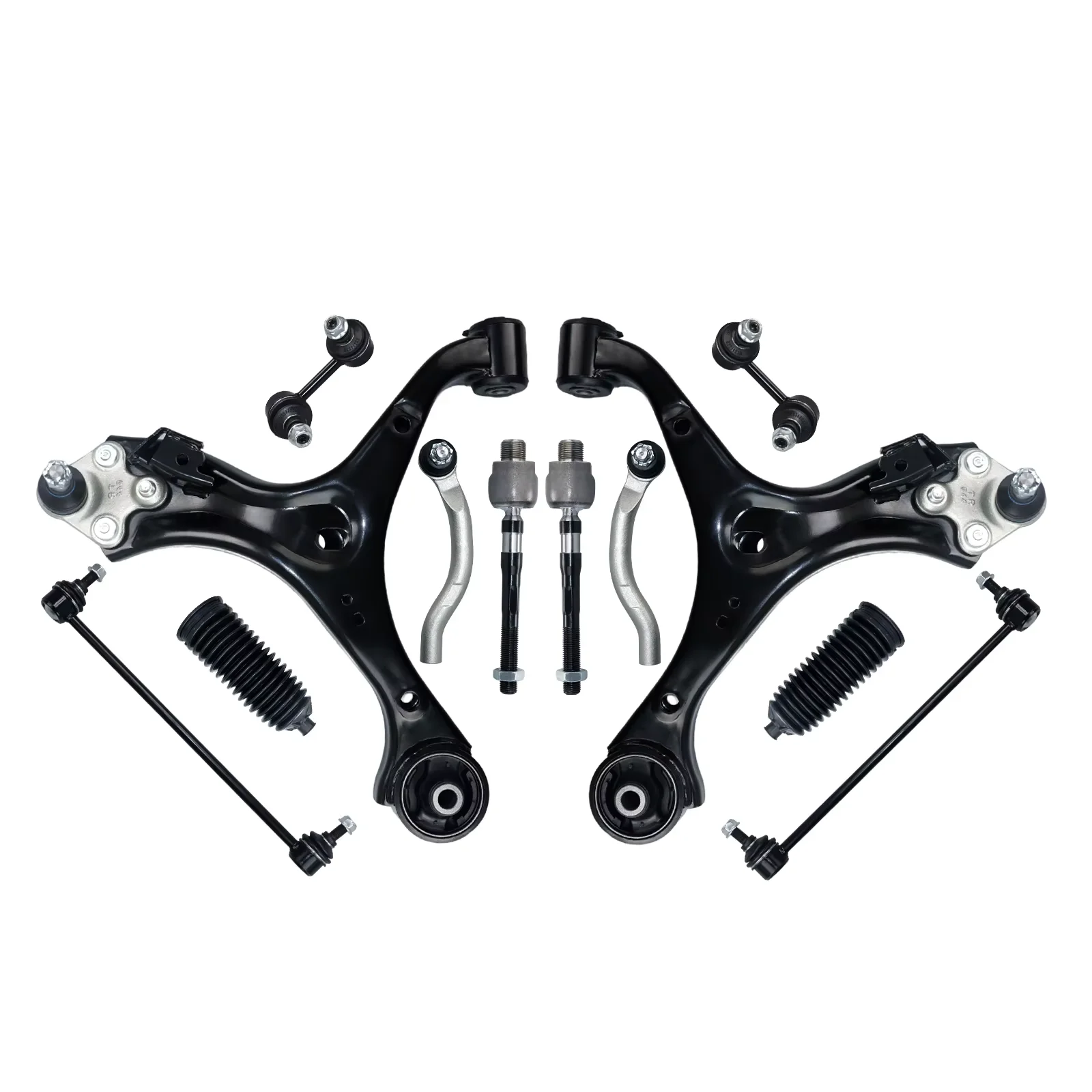 Svenubee 12pcs Front Lower Control Arms Ball Joint Tie Rod Stabilizer Link for Honda Civic Automatic Transmission ONLY 2013-15