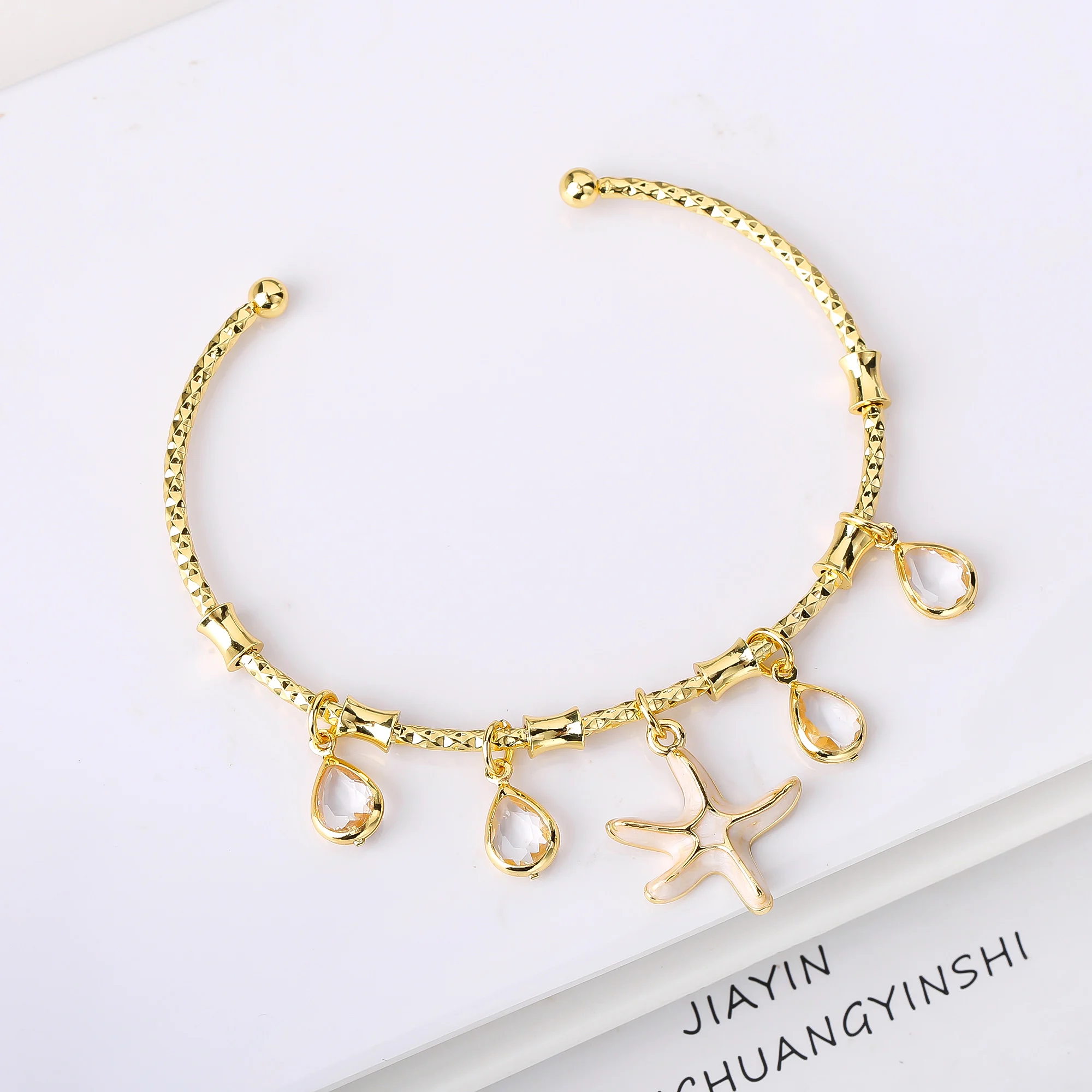 تصميم جديد سوار الحلوى مطلي بالذهب نجم البحر قلادة الإسورة موضة جديدة للمرأة عطلة الشاطئ الأصلي سحر المجوهرات #4