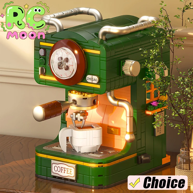 

Coffee Maker Model Building Blocks Role-Play 618PCS Decorative Pieces Exercise Concentration Kids Building Blocks Toys Gifts