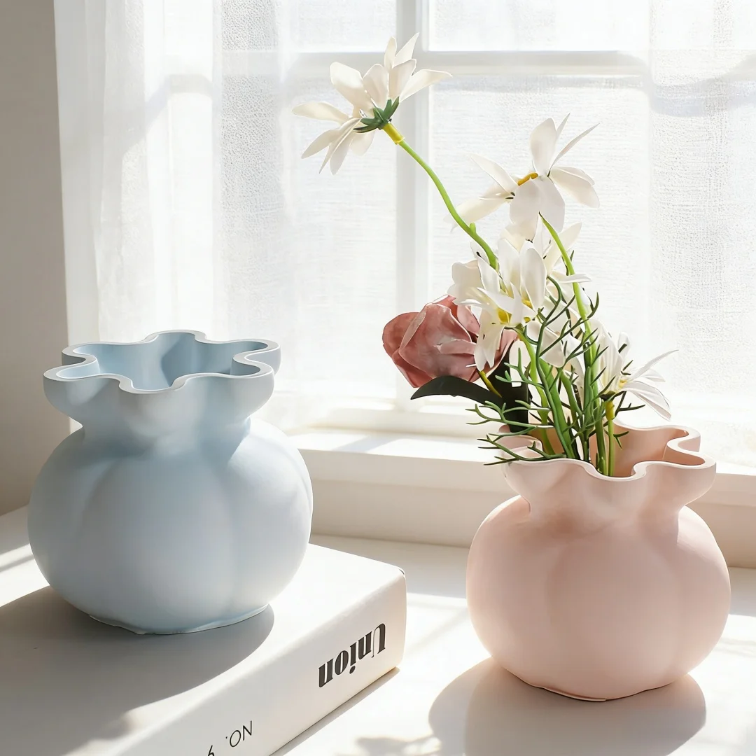 

Силиконовая форма для гипса 3D «Ваза с рюшами» для самостоятельного изготовления: банка для хранения, подсвечник, декор для дома