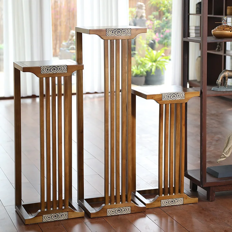 

Hanyuntang Chinese solid wood flower stand flower pot living room ornament flower rack shelf balcony decoration Chinese style fl