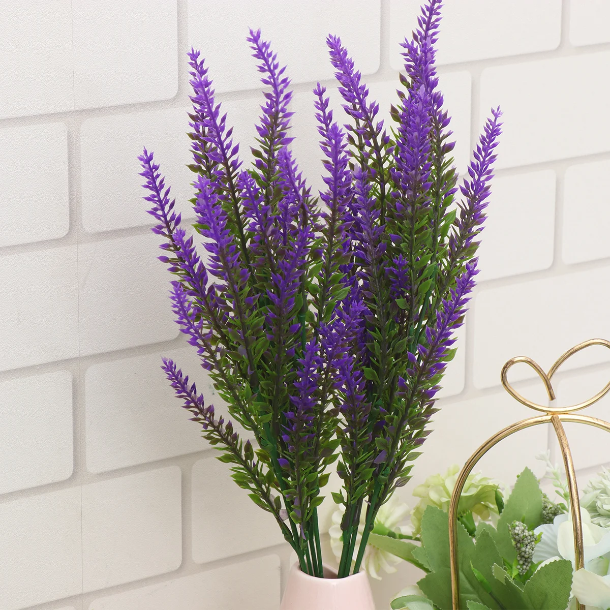 

6pcs Artificial Artificial Plant For Bouquet Flower Simulation Decor For Home Office Wedding Party Basket Desktop Purple Rosy