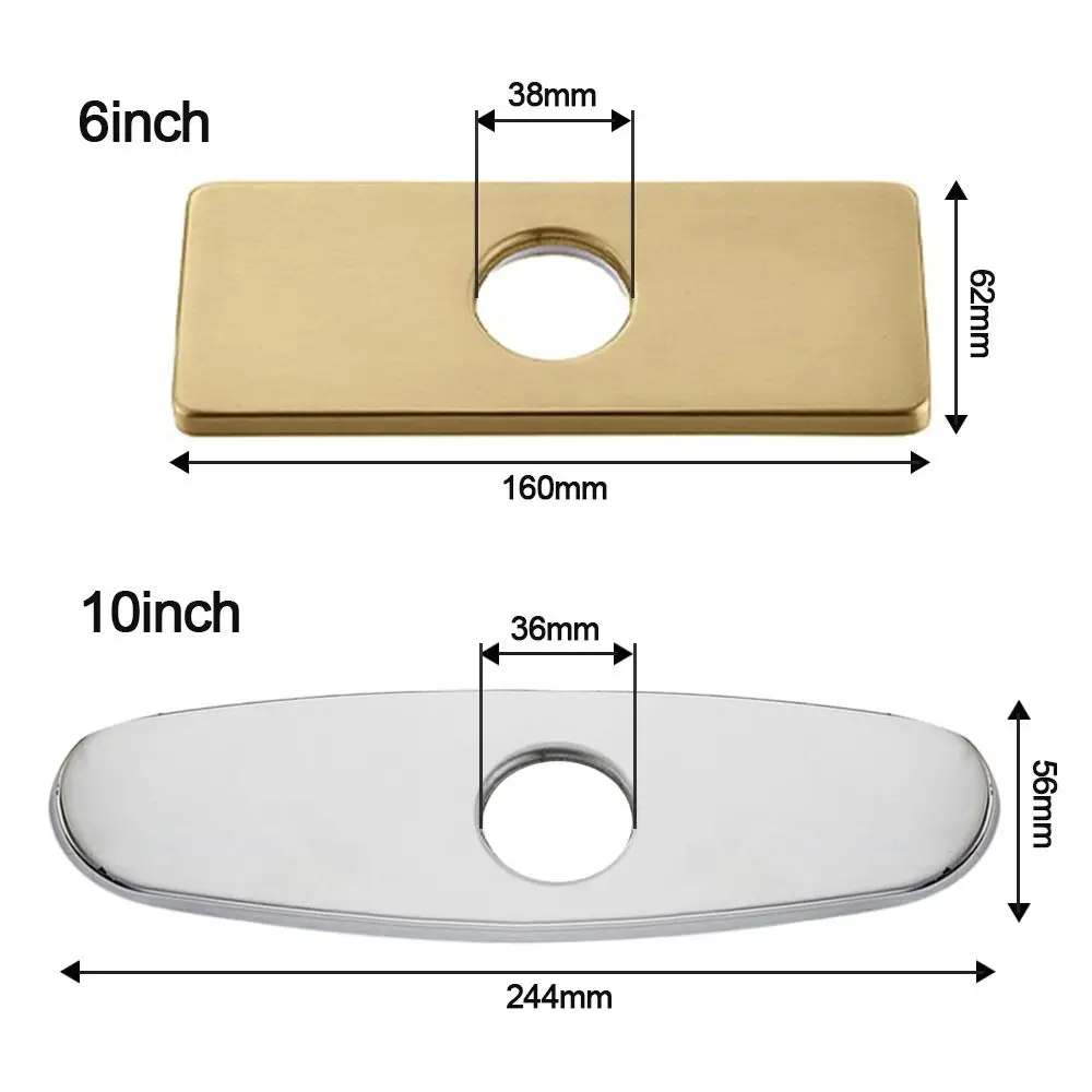 Decorative Panel Sink Base Faucet Deck Plate Bathroom Faucet Escutcheon Plate Tap Cover Deck Plate Faucet Plate Hole Cover