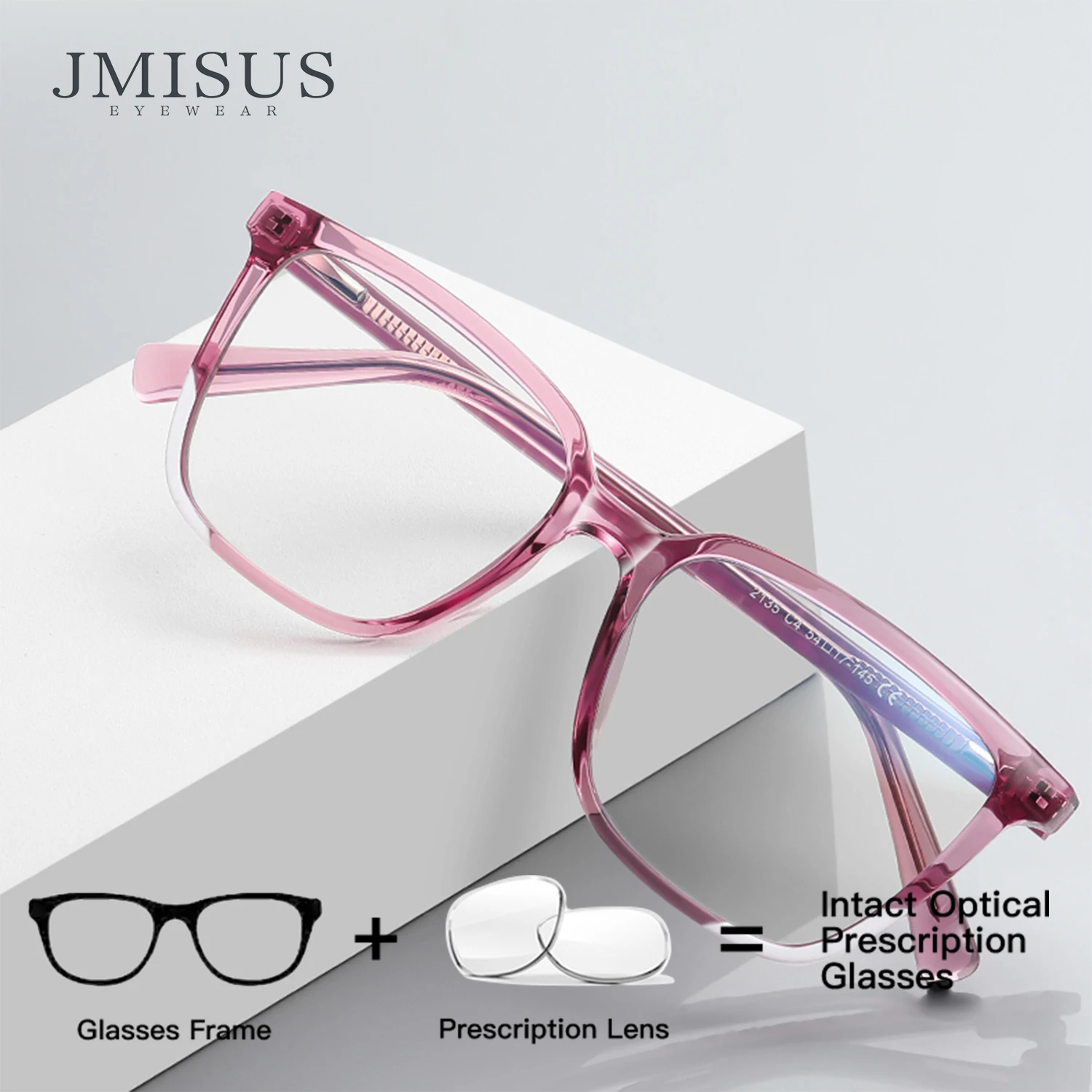 JMISUS, простая квадратная большая оправа, модный дизайн, женские очки с защитой от синего света, персонализируемые очки по рецепту, фотохромные