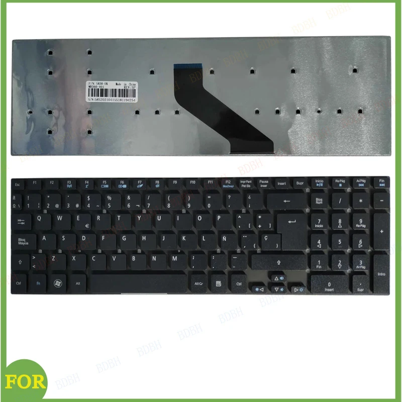 

НОВАЯ испанская клавиатура для ноутбуков Acer Aspire E5-551, E5-551G, E5-531, E5-531G, E5-511P, E1-572, E1-572G, E1-572P, E1-572PG (SP-клавиатура)