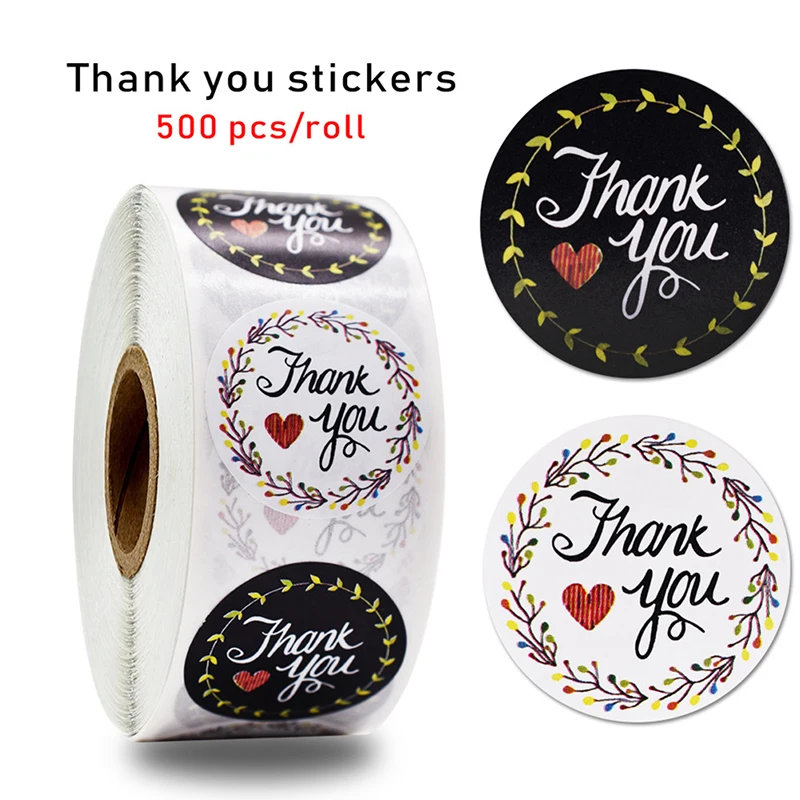 500 Pcs Thank You Stickers Seal Labels Scrapbooking Envelopes Seal Stickers