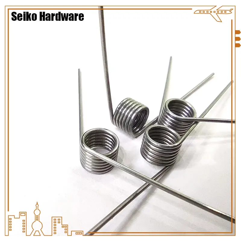 5Pieces Helicaltorsio Ring 304 Stainless Steel V-Shaped Helical Torsion Spring Wire Diameter 1.0mm Angle 60 90 120 180 Degrees