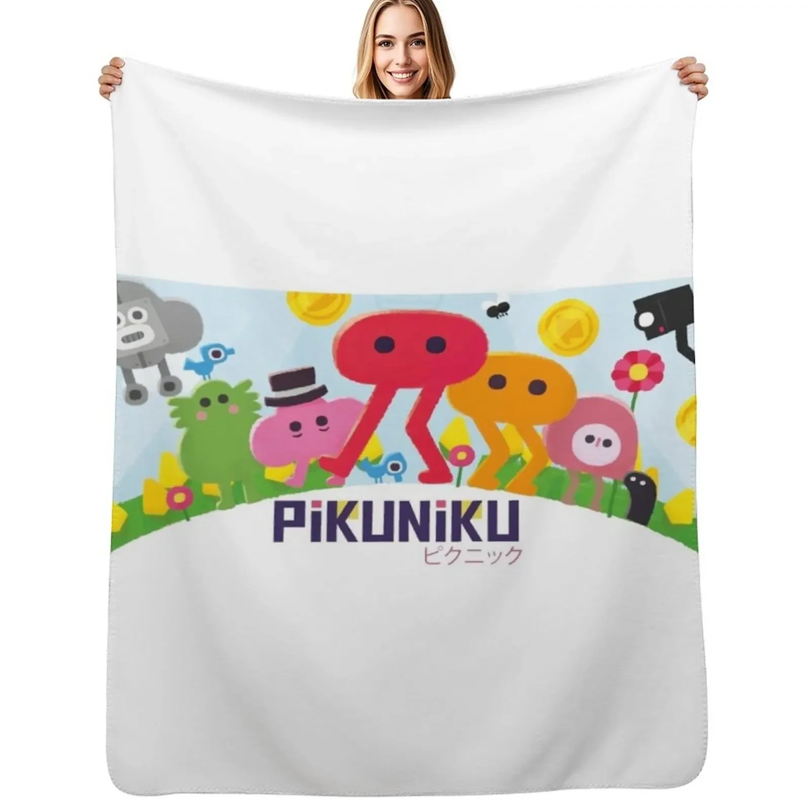 

Pikuniku Throw Blanket Multi-Purpose Winter beds Soft Plaid Blanket
