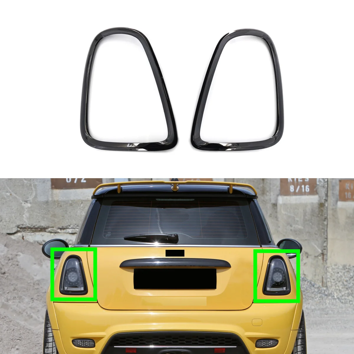 

Replace 2Pcs Tail Light Cover Frame Trim For Mini Cooper R56 R57 R58 R59 07-13