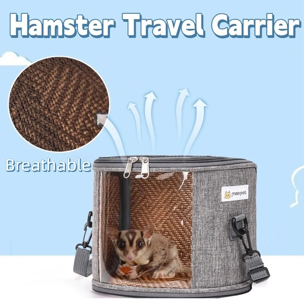 Bolsa portátil para llevar mascotas, jaula para exteriores de Chinchilla de mano con vista clara, Oxford, gran espacio, conejillo de indias, bolsa de transporte para pájaros