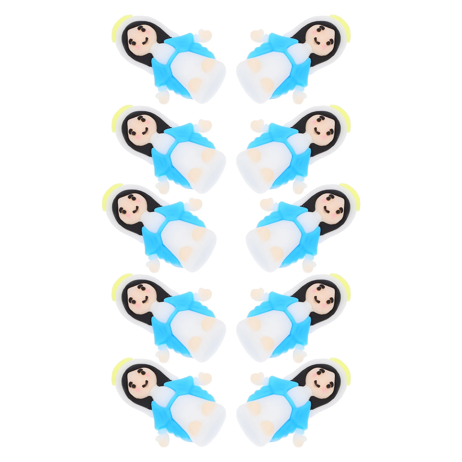 

10PCS Mini Stuffer Statue Adorable Jesus Figurines Small Religious Gifts Easter Decoration Christian Favor Toy