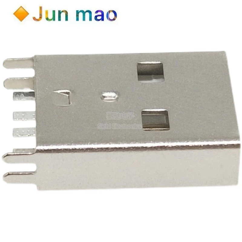 10pcs Usb2.0-a public type a male am seat short body white glue USB am straight board 180 ° male socket