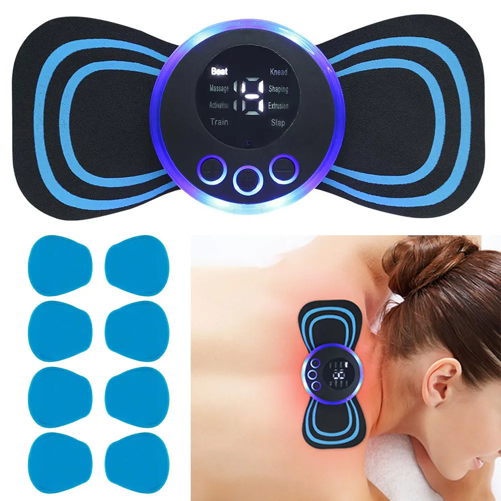 1Pair/2pcs Muscle Stimulator Sticker Reusable Silicon Gel Exerciser Patch Safe Comfortable Harmless EMS Neck Trainer Accessories