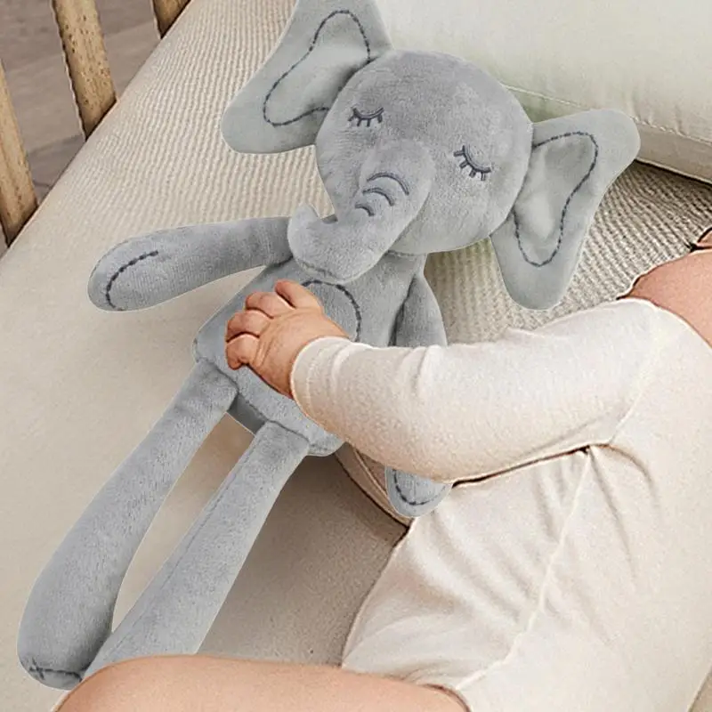 Rustgevend knuffeldier voor baby Leuke cartoon konijn olifant Babyslaapspeeltje Zacht 20,47 inch Kalmerend knuffeldier Babyslaap