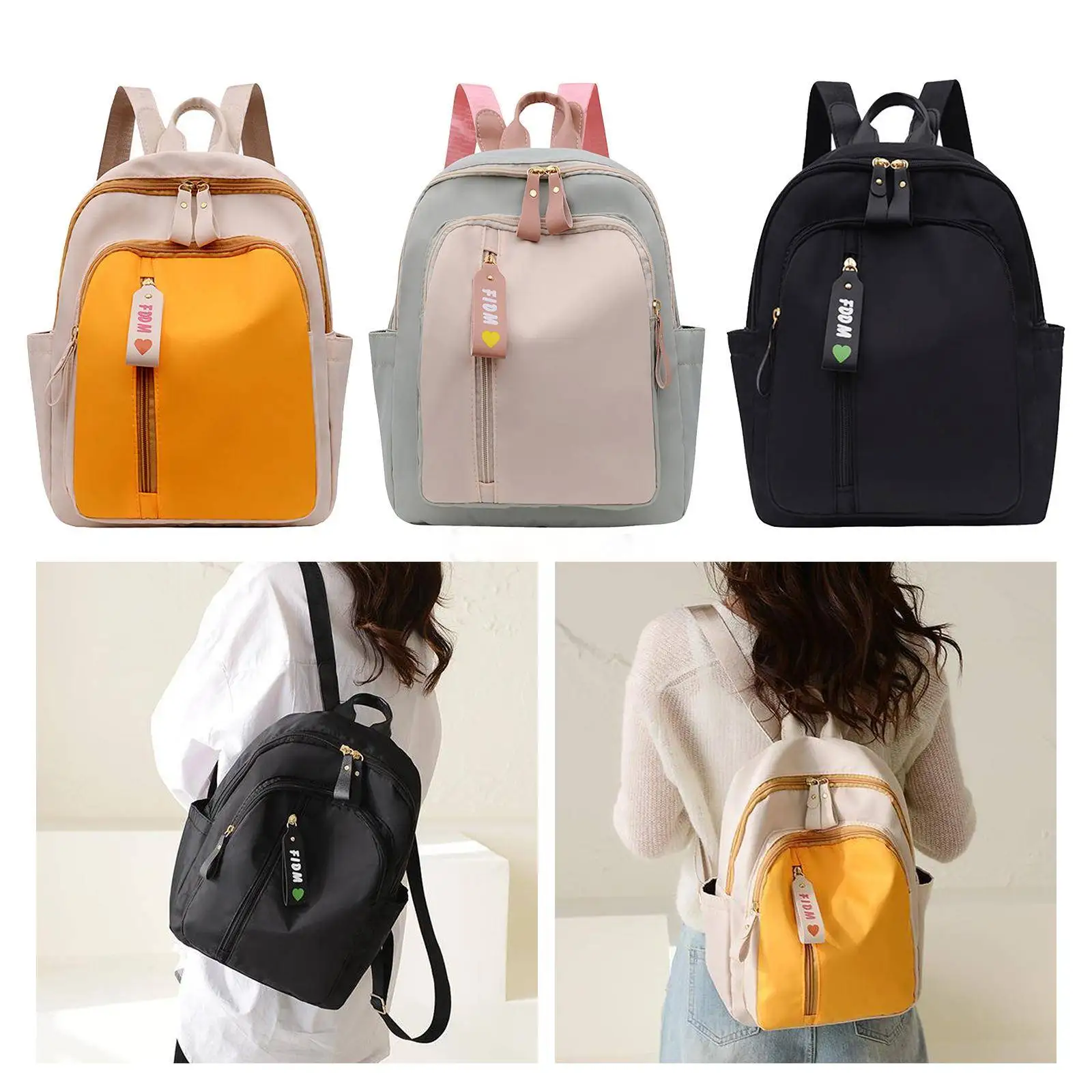 Grande capacidade portátil durável mochila de nylon leve, mochila para viagens, compras, meninas, moda adolescente, interior e exterior